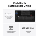 Keychron K2 Ultra 8K Wireless Custom Mechanical Keyboard Zwart, US lay-out (QWERTY), Keychron Apex Red, 75%, RGB leds, OSA Double-shot PBT, USB-C | 2.4 GHz | Bluetooth 5.2