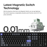 Keychron Q6 HE 8K Magnetic Switch Keyboard Wit, US lay-out (QWERTY), Keychron Ultra-Fast Lime, 100%, RGB, Hot swap, 8K