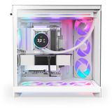 NZXT NZXT H9 Flow RGB (2025) All White midi tower behuizing Wit (mat) | 2x USB-A | 1x USB-C | RGB | Window
