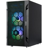 SilverStone SST-FAH1MB-PRO midi tower behuizing Zwart | 3x USB-A | RGB | Tempered Glass