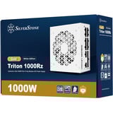 SilverStone Triton 1000Rz, 1000 Watt voeding  Wit, 1x 12-Pin High Power GPU, 4x PCIe, Kabel-Management