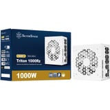 SilverStone Triton 1000Rz modulaire 1000 watt voeding  Wit, 1x 12V-2x6, 4x PCIe, 1x 12-Pin High Power GPU, 4x PCIe, Kabel-Management