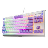 SteelSeries Apex 3 TKL RGB gaming toetsenbord Lichtpaars, US lay-out (QWERTY), SteelSeries Whisper-Quiet, 80% (TKL)	, RGB leds