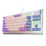 SteelSeries Apex 3 TKL RGB gaming toetsenbord Lichtpaars, US lay-out (QWERTY), SteelSeries Whisper-Quiet, 80% (TKL)	, RGB leds