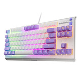 SteelSeries Apex 3 TKL, gaming toetsenbord Lichtpaars, US lay-out, SteelSeries Whisper-Quiet, RGB leds, TKL