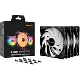 be quiet! Light Wings LX PWM high-speed 120 mm Triple Pack case fan Zwart, 4-Pin PWM, LED, 3 stuks