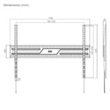 goobay TV Wall Mount FIXED 43 - 100 inch (109 - 254 cm), max. 75 kg wandmontage  Zwart