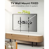 goobay TV Wall Mount FIXED 43 - 100 inch (109 - 254 cm), max. 75 kg wandmontage  Zwart