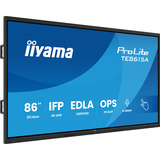 iiyama ProLite TE8615A-B1AG 85.6" 4K Ultra HD Public Display Zwart, Touch, HDMI, DisplayPort, USB-C, Audio, LAN, WiFi, iiWare 21E (Android 14 OS) met Google EDLA