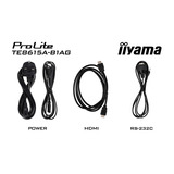 iiyama ProLite TE8615A-B1AG 85.6" 4K Ultra HD Public Display Zwart, Touch, HDMI, DisplayPort, USB-C, Audio, LAN, WiFi, iiWare 21E (Android 14 OS) met Google EDLA