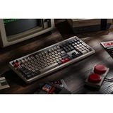 8BitDo Retro Mechanical Keyboard N Edition, gaming toetsenbord Grijs/donkerrood, US lay-out, Kailh Box White, Bluetooth Low Energy, Wireless 2.4G, USB