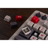 8BitDo Retro Mechanical Keyboard N Edition, gaming toetsenbord Grijs/donkerrood, US lay-out, Kailh Box White, Bluetooth Low Energy, Wireless 2.4G, USB