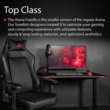 Arozzi Arena Fratello Gaming Desk - Black Zwart/rood