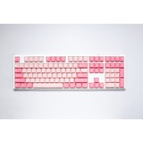 Ducky One 3 Gossamer Pink, toetsenbord Wit/roze, US lay-out, Cherry MX Speed Silver, Double-shot PBT, Hot-swappable, QUACK Mechanics