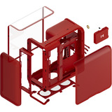 HYTE X50 midi tower behuizing Rood | 2x USB-A | 1x USB-C | Window