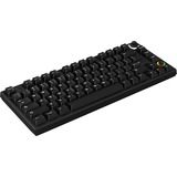 HelloGanss HS75T Black RGB mechanisch toetsenbord Zwart, US lay-out (QWERTY), Cherry MX Brown, 75%, RGB leds, PBT Doubleshot keycaps, hot swap, 2,4 GHz | Bluetooth | USB-C