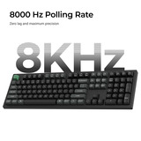 Keychron K10 Ultra 8K Wireless Custom Mechanical Keyboard Zwart, US lay-out (QWERTY), Keychron Apex Brown, 100%, RGB leds, OSA Double-shot PBT, USB-C | 2.4 GHz | Bluetooth 5.2