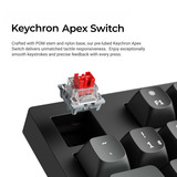 Keychron K10 Ultra 8K Wireless Custom Mechanical Keyboard Zwart, US lay-out (QWERTY), Keychron Apex Brown, 100%, RGB leds, OSA Double-shot PBT, USB-C | 2.4 GHz | Bluetooth 5.2