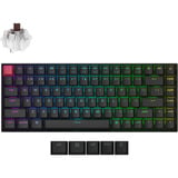 Keychron K2 QMK-H3 RGB mechanisch toetsenbord Zwart, US lay-out (QWERTY), Keychron Super Brown, 75%, RGB leds, Cherry double-shot PBT, hot swap, Bluetooth 5.2 | USB-C