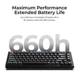 Keychron V1 Ultra 8K Wireless Custom Mechanical Keyboard Zwart, US lay-out (QWERTY), Keychron Silk POM Red, 75%, RGB, Hot swap, 2.4 GHz | Bluetooth 5.3 | USB-C