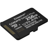 Kingston Canvas Select Plus 256 GB MicroSDXC geheugenkaart Zwart, UHS-I U1, Class 10, V10