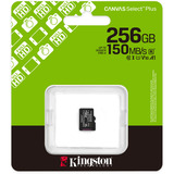 Kingston Canvas Select Plus 256 GB MicroSDXC geheugenkaart Zwart, UHS-I U1, Class 10, V10