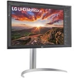 LG UltraFine 27UP850K-W 27" 4K Ultra HD monitor Zilver/zwart, 1x DisplayPort, 2x HDMI, 2x USB-A, 1x Thunderbolt