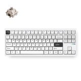 MCHOSE GX87 Ultra: White Electrophoresis Vintage White Aluminum Custom Mechanical, toetsenbord Wit/zwart, KTT Vintage White, 80% TKL, RGB, Hot swap, Double-Shot PBT, draadloos / Bluetooth / USB-C