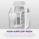 NZXT H6 RGB+ midi tower behuizing Wit | 2x USB-A | 1x USB-C | RGB | Tempered Glass