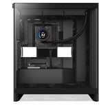 NZXT H7 Flow ( 2024 ) midi tower behuizing Zwart | 2x USB-A | 1x USB-C | Tempered Glass