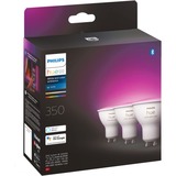 Philips Hue White & Color Ambiance GU10 3-pack ledlamp 2000-6500K, RGB, Dimbaar