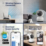 Swann EVO​ 2K Pan & Tilt Indoor Wi-Fi Camera Wit/zwart