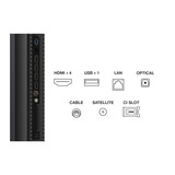TCL MQLED85K Premium QD-MiniLED TV 50" 4K Ultra HD Zwart, 4x HDMI, USB-A, LAN, WiFi 5, BlueTooth 5.4