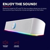 Trust GXT 619 Thorne RGB Illuminated Soundbar Wit, RGB led