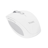 Trust Ozaa Compact Draadloze Muis Oplaadbaar Wit, 800-3200 Dpi, 2.4GHz, Bluetooth, Stille Knoppen