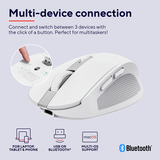 Trust Ozaa Compact Draadloze Muis Oplaadbaar Wit, 800-3200 Dpi, 2.4GHz, Bluetooth, Stille Knoppen