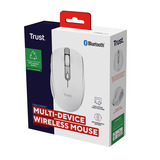 Trust Ozaa Compact Draadloze Muis Oplaadbaar Wit, 800-3200 Dpi, 2.4GHz, Bluetooth, Stille Knoppen