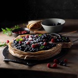 Victoria Pizzapan met twee handgrepen 38 cm, Seasoned bak-/braadpan Zwart, Color packaging