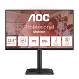 AOC 24E4U 23.8" monitor Zwart, 120 Hz, VGA, HDMI, DisplayPort, Audio, USB