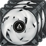 ARCTIC P12 PWM PST A-RGB, 3 stuks case fan Zwart/transparant, 3 stuks, 4-pins PWM fan-connector