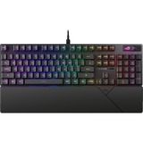ASUS ROG Strix Scope II RX RGB mechanisch gaming toetsenbord Zwart, US lay-out (QWERTY), ROG RX Red, 100%, RGB leds, Hot-swappable, PBT Double-shot