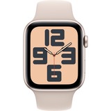 Apple Watch SE (2023) smartwatch Sterrenlicht, 44 mm, Sportbandje (M/L), Aluminium, GPS + Cellular
