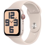Apple Watch SE (2023) smartwatch Sterrenlicht, 44 mm, Sportbandje (M/L), Aluminium, GPS + Cellular