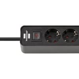 Brennenstuhl Ecolor 4-voudige stekkerdoos met 2 USB-laadaansluitingen stekkerdoos Zwart, 2x USB-C
