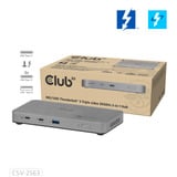 Club 3D 5-1 Thunderbolt 5 Hub Triple video dockingstation Grijs