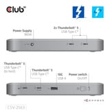 Club 3D 5-1 Thunderbolt 5 Hub Triple video dockingstation Grijs
