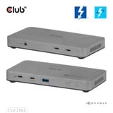 Club 3D 5-1 Thunderbolt 5 Hub Triple video dockingstation Grijs