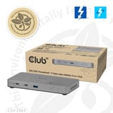 Club 3D 5-1 Thunderbolt 5 Hub Triple video dockingstation Grijs