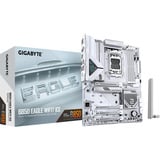 GIGABYTE B850 EAGLE WiFi7 ICE socket AM5 moederbord Wit/zilver, RAID, 2.5Gb-LAN, Wi-Fi 7, BT 5.4, Sound, ATX