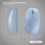 INCASE Designed by Microsoft Bluetooth Ergonomic Mouse Lichtblauw, 2.400 dpi
